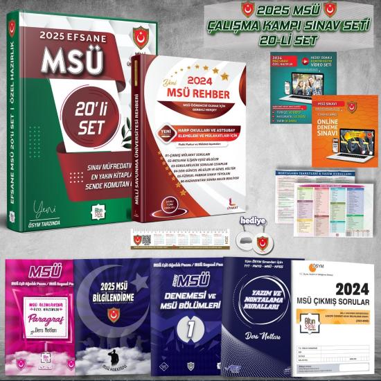 MSÜ 22+1’li Efsane Set - MSÜ Rehber - 2024 MSÜ Özel Hazırlık - Altın Seri Yayınları